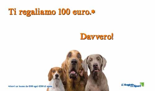 ti regaliamo 100 euro - AngoloDelloSport - SocialWebMax