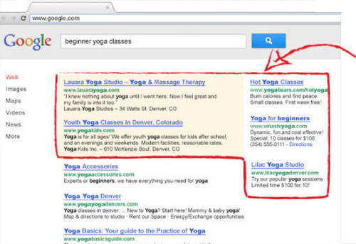 Esempio di inserzioni su Google con AdWords - SocialWebMax