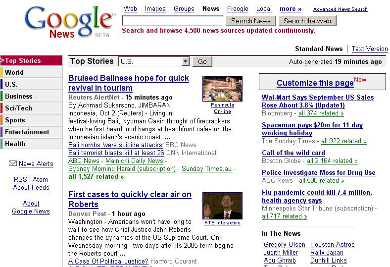 Facebook e la deriva autoritaria - Google News 2005 - SocialWebMax