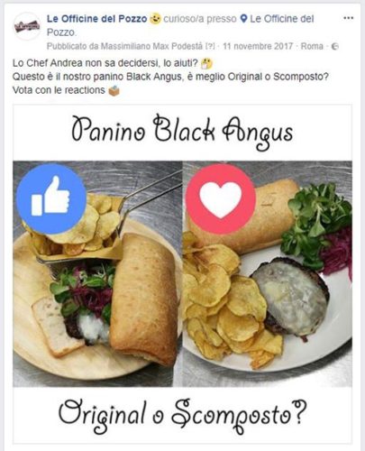 Le Officine del Pozzo Facebook sondaggio - SocialWebMax