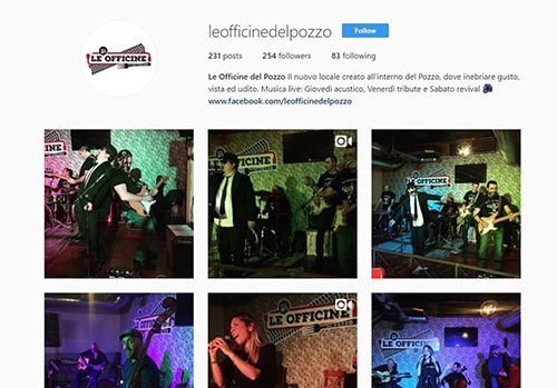 Le Officine del Pozzo Instagram - SocialWebMax